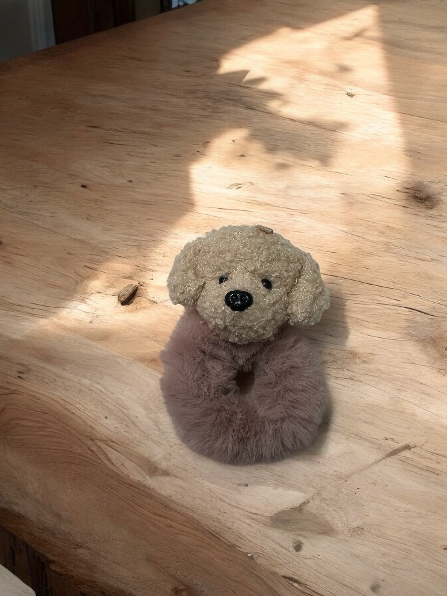 Köpek Figürlü Peluş Simit Lastik Toka