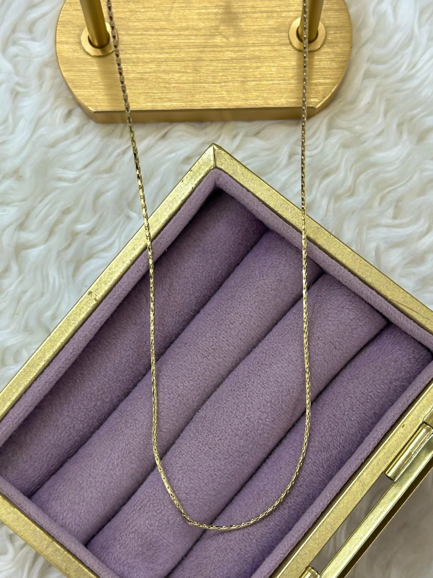 Çelik Gold Renk Zincir Kolye