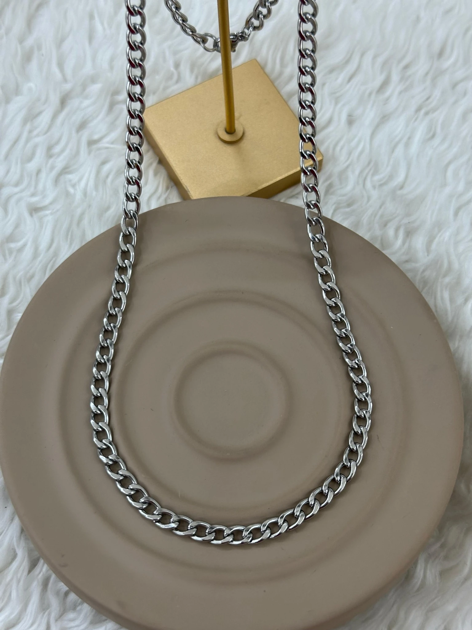 Kalin Curb Zincir Çelik Kolye